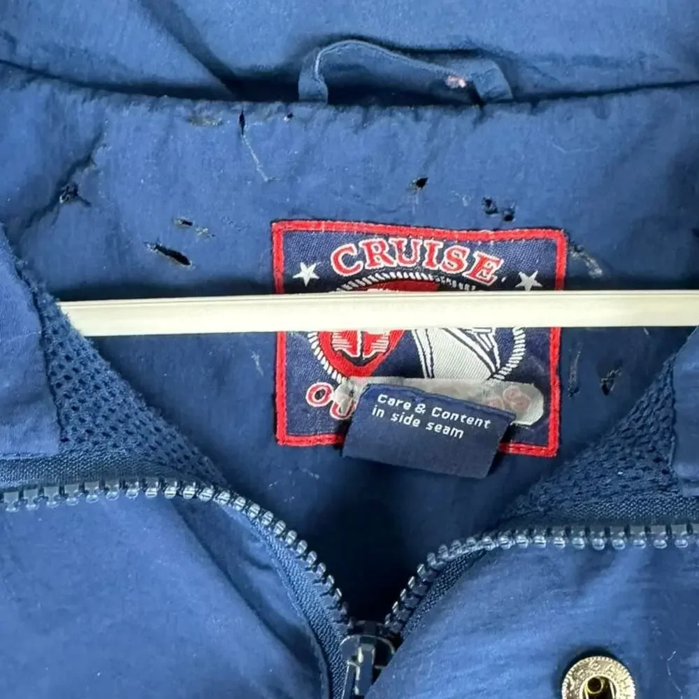 Cruise Outfitters Alaska Large Blue Zip Front Jacket Unisex Mens Womens